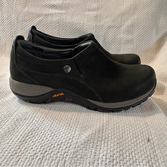 Dansko Women's Patti Black Suede Leather Enclosed Clog Size 38 (7.5-8) - Picture 6 of 12